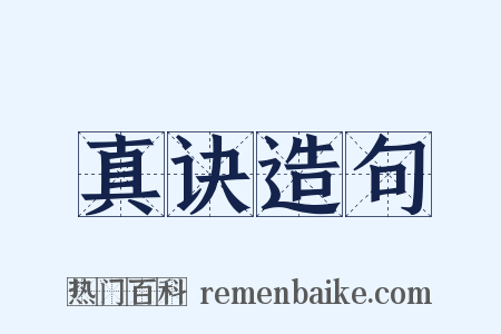 真诀造句是什么意思的图片